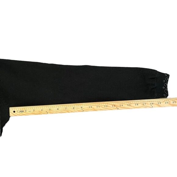 Vintage Dalmy’s Beaded Cardigan Black Wool Blend Christmas Women's M - Picture 12 of 12